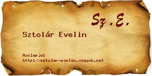 Sztolár Evelin névjegykártya