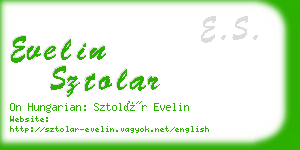 evelin sztolar business card